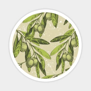 Olives pattern texture Magnet